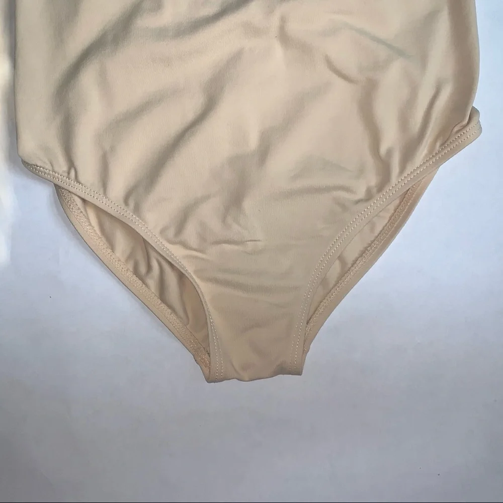 Kids Beige Dance Leotard Sz M